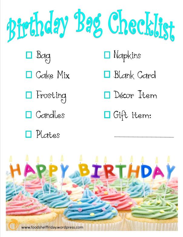 Service Project: Birthday Bags